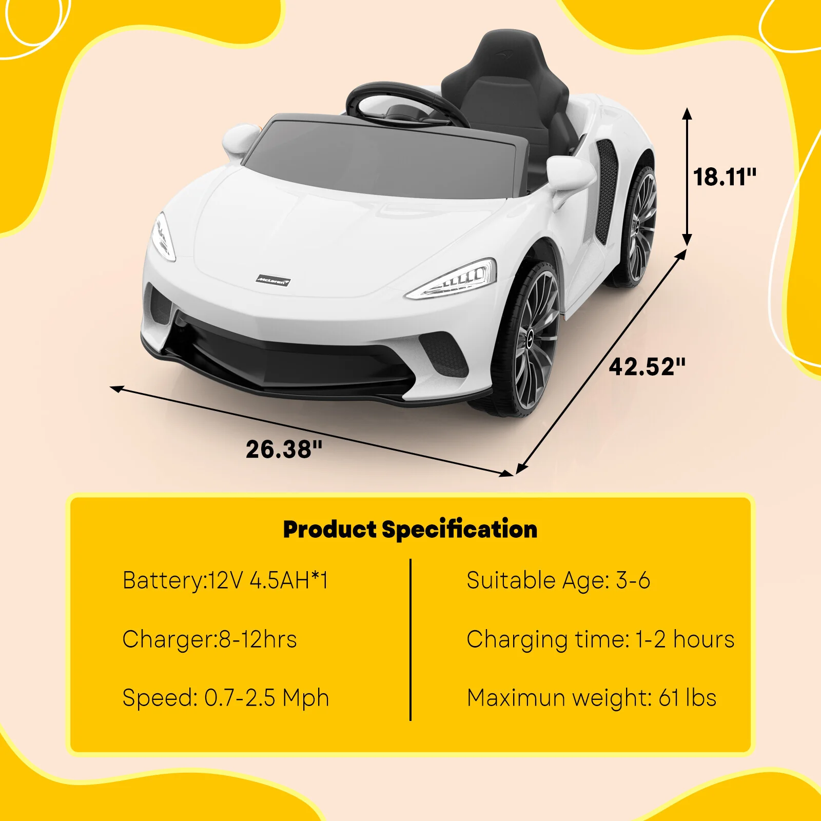 12V Electric Ride-On Car for Kids with Power Wheels and Remote Control - Image 6