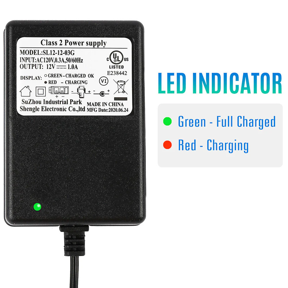 12V Battery Charger for Kids Ride-On Wrangler SUV Car - Image 3