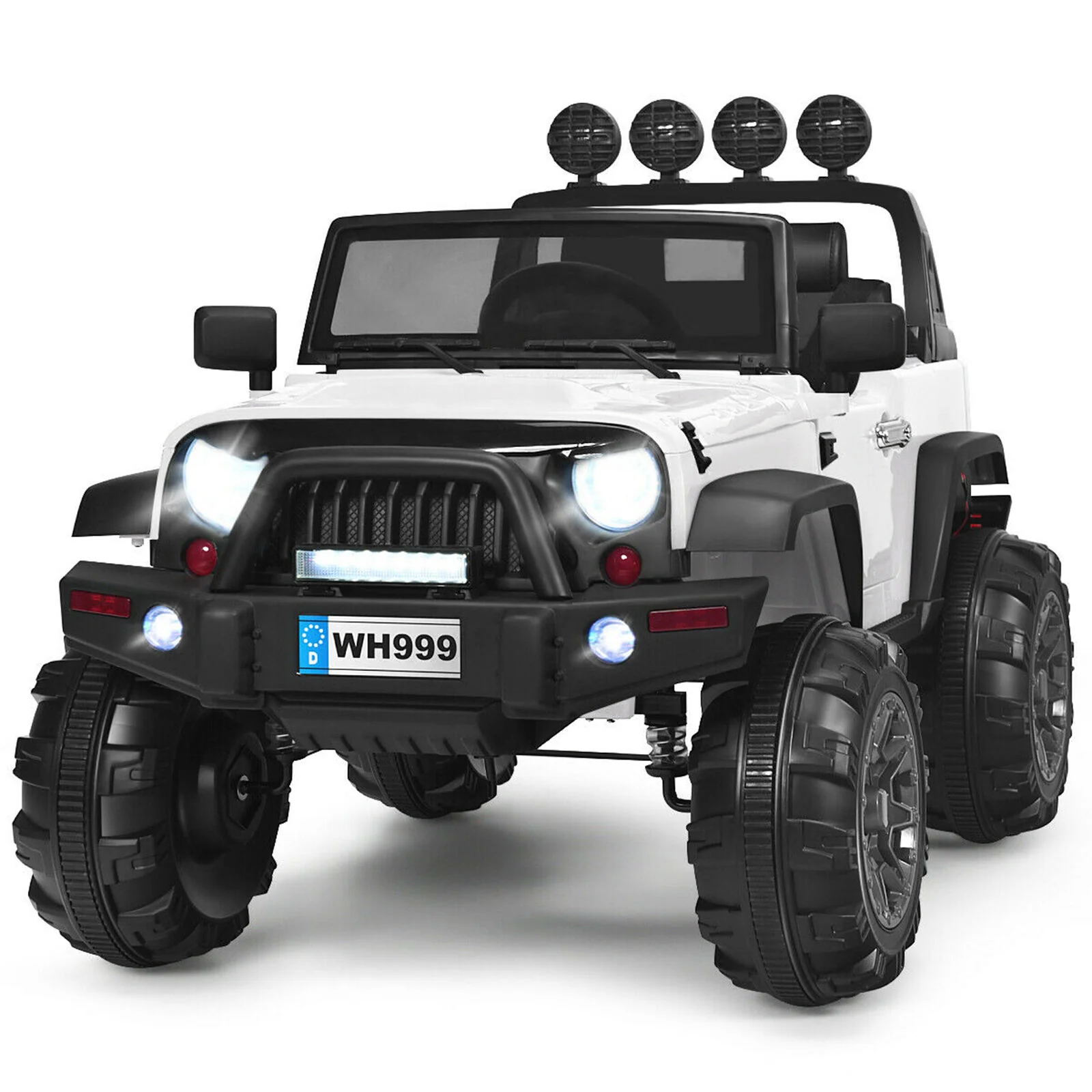 12V White Electric Kids Truck Car with MP3 and Remote Control - Image 4