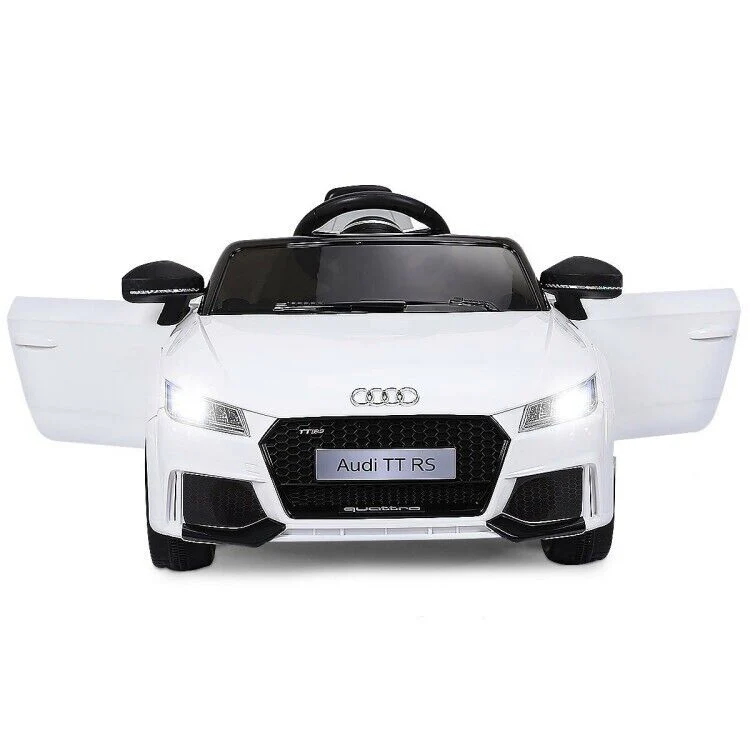 12V White Electric Ride-On Car for Kids with Remote Control and Music - Image 5