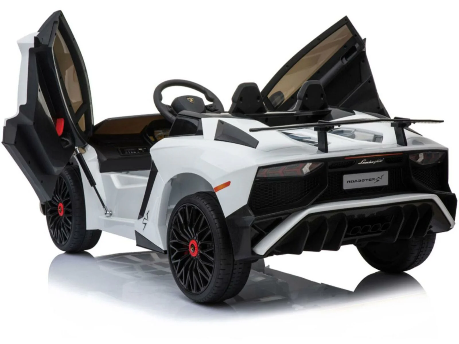 12v White Lamborghini Electric Ride-On Car for Kids with Remote Control - Image 2