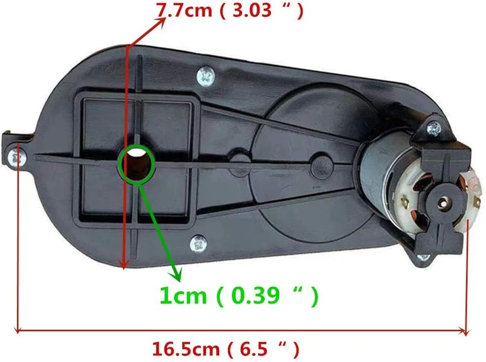 12V DC Motor with RS390 Gearbox 20000 RPM High-Speed Gear Motor - Image 3