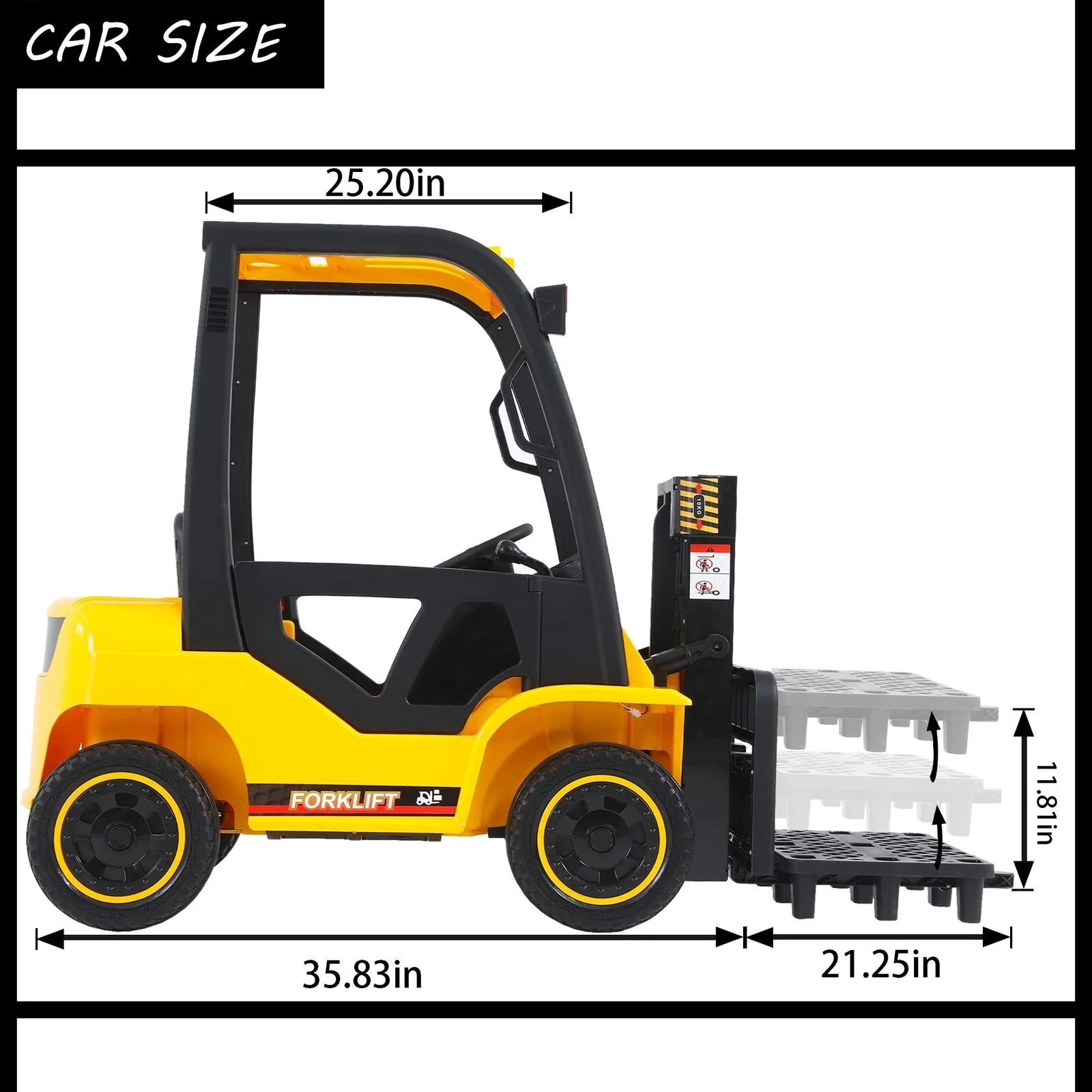 12V7A Battery Powered Electric Forklift Ride-On Car for Kids - Image 3