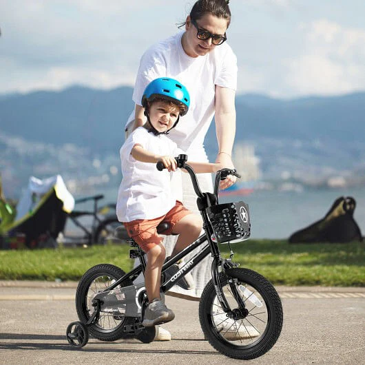14 Inch Kids Bike with Basket and Training Wheels for Children Aged 4-5 Years Old - Image 2