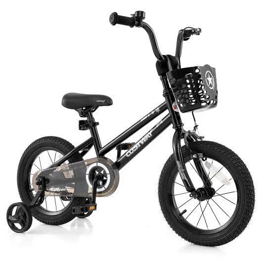 14 Inch Kids Bike with Basket and Training Wheels for Children Aged 4-5 Years Old - Image 6