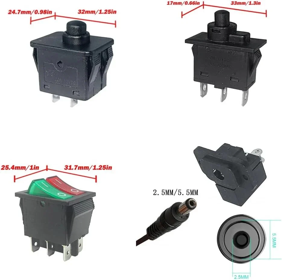 14-Piece Switch Kit Replacement for Power Wheels Kids Ride-On Toys - Image 2