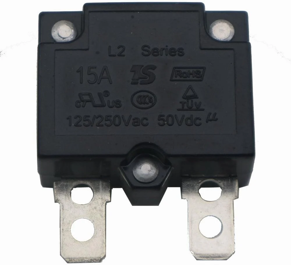 15A Circuit Breaker with Overload Protection for Kids Ride-On Dual Drive Cars