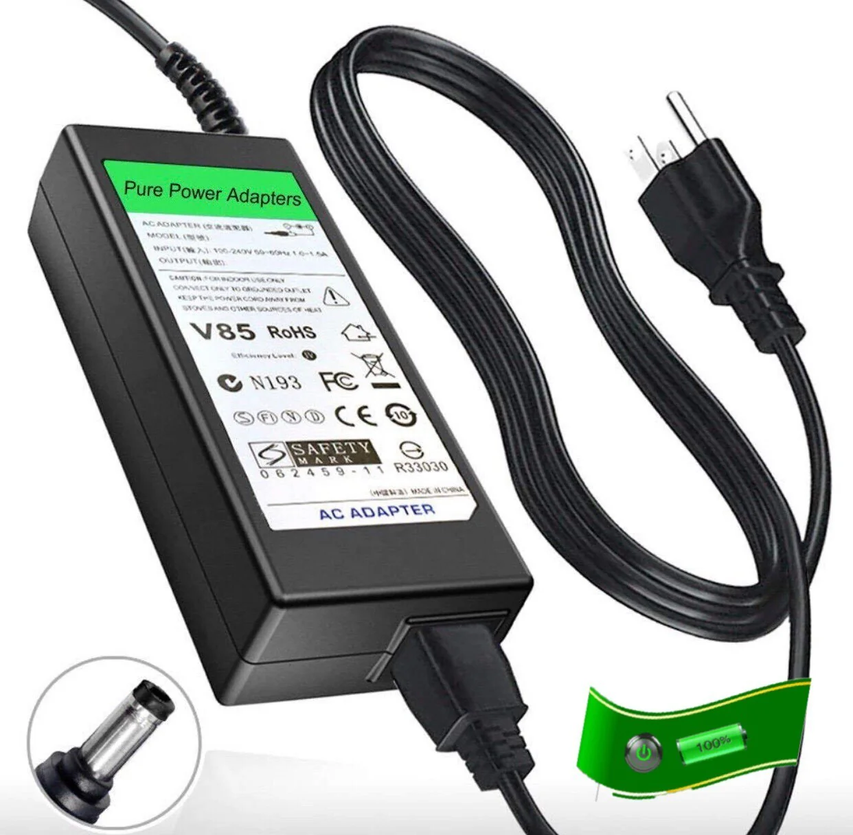 15ft Power Cord AC Adapter for Retro Shooters Game Console and PC Hub