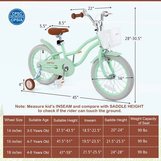 16-Inch Kids Bike with Adjustable Seat and Bell for Ages 3-8 Years - Image 5