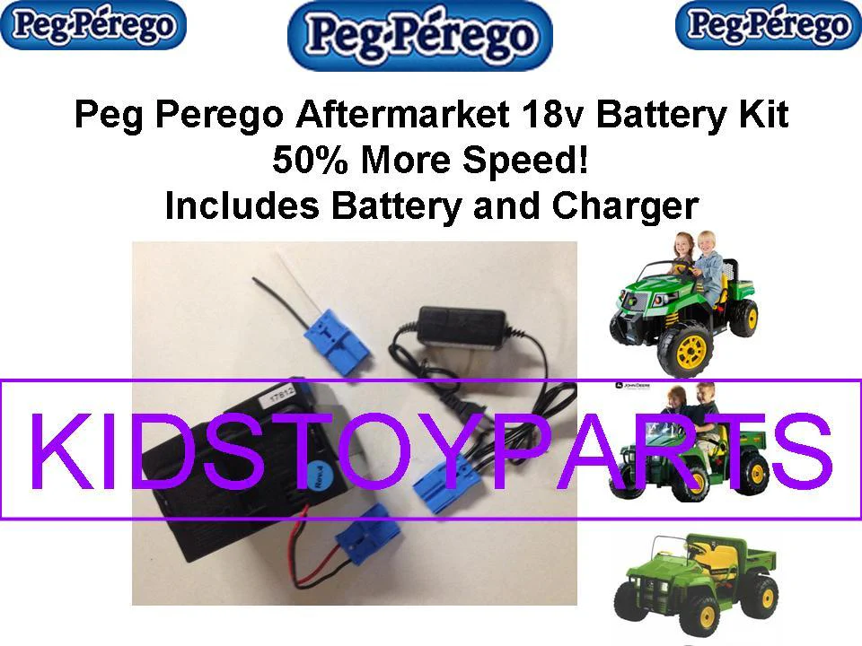 18V Battery and Charger Conversion Kit for Peg Perego John Deere Gator - Image 2