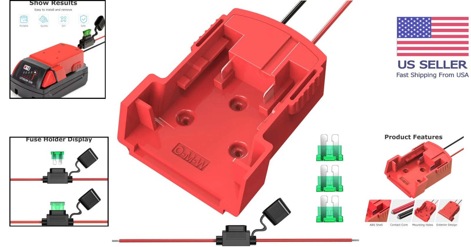 18V Battery Conversion Kit for Power Wheels with Waterproof Fuse Holder Included - Image 2