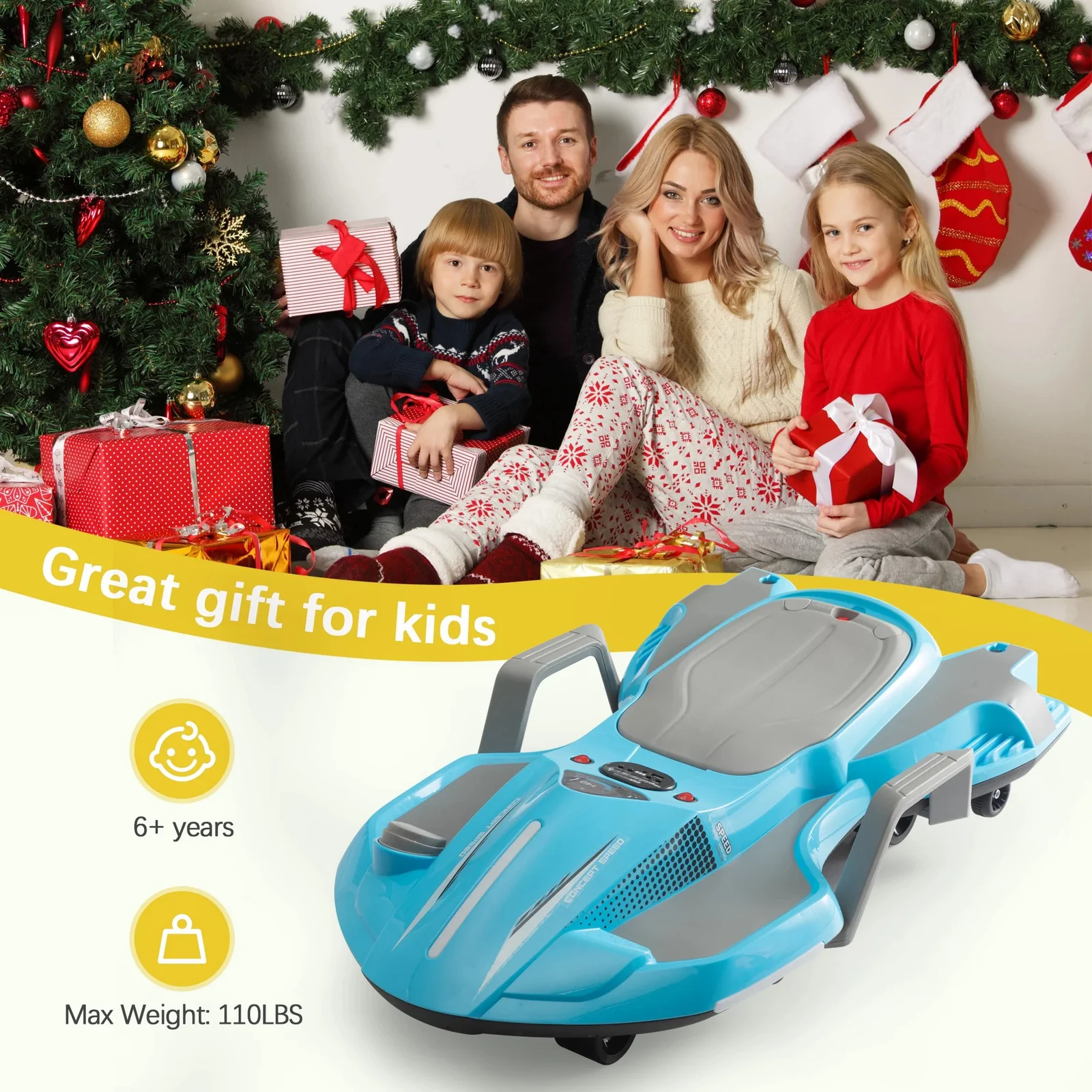 18V Electric Ride-On Go Kart for Kids with Racing Speed, LED Lights, and Music - Image 8