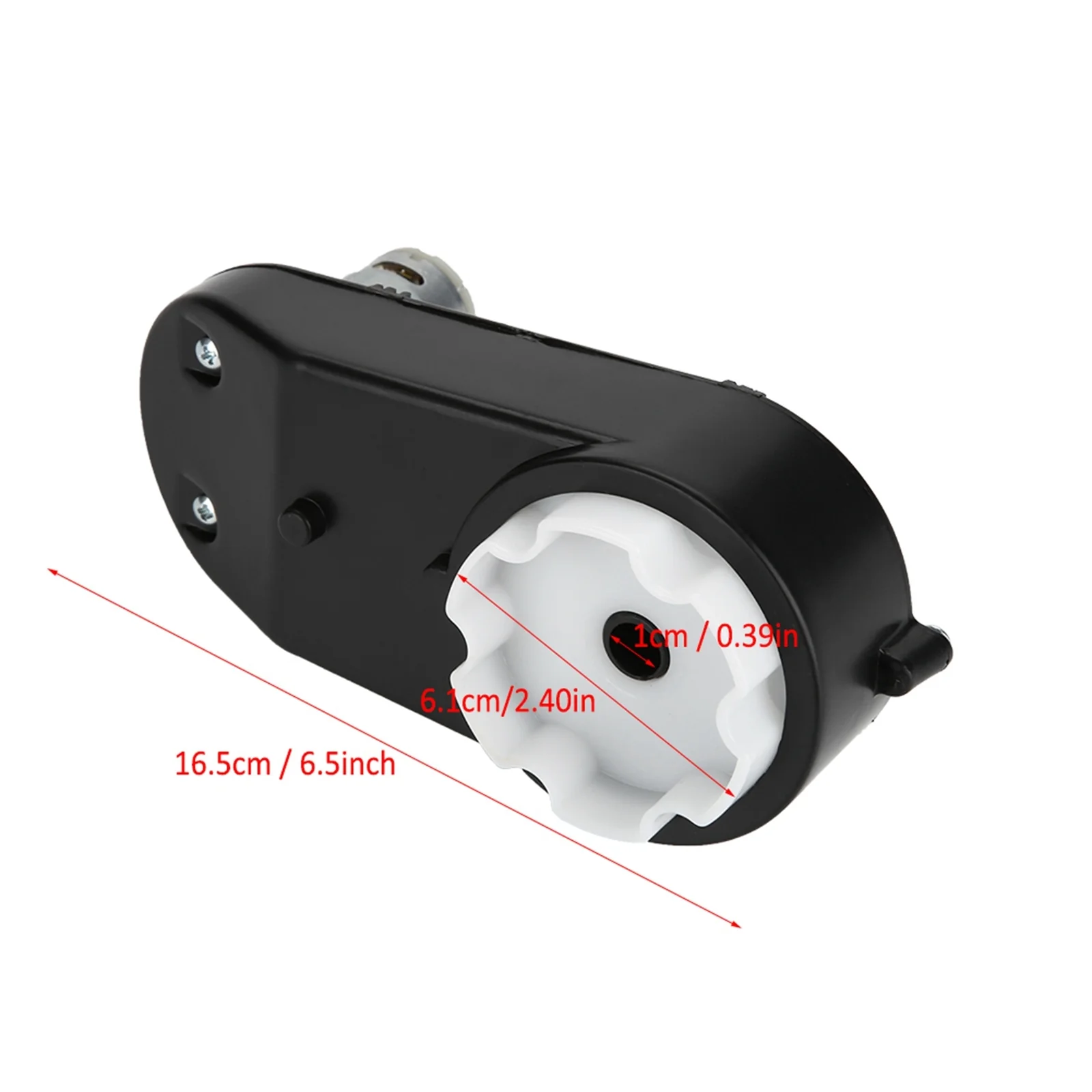 6.5" RS390 12V 16000RPM Electric Motor with Gearbox for Kids Toy Car - Image 2