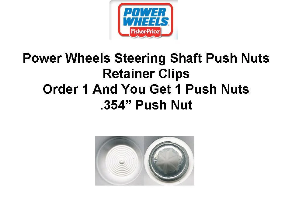 Power Wheels Steering Wheel Push Cap with .354 Retainer Nut and Music Function