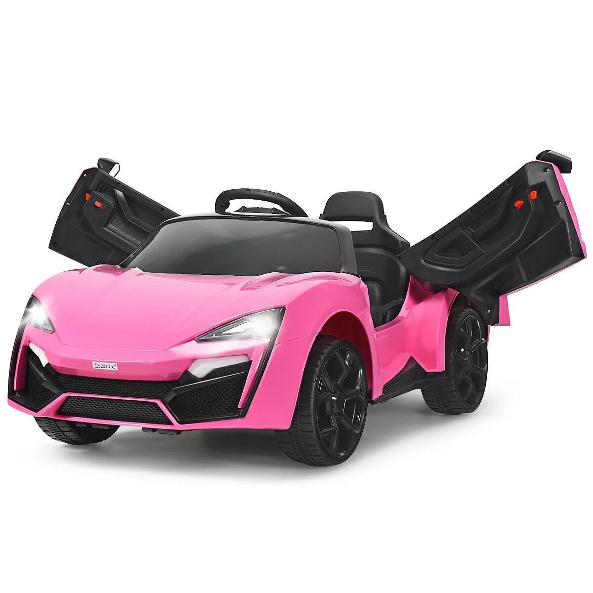 2.4G RC Electric Vehicle with Lights in Pink Color - 12V - Image 3