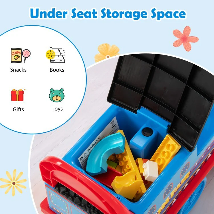 Electric 6V Battery-Powered Kids Ride-On Train Car Toy with Durable Wheels - Image 9