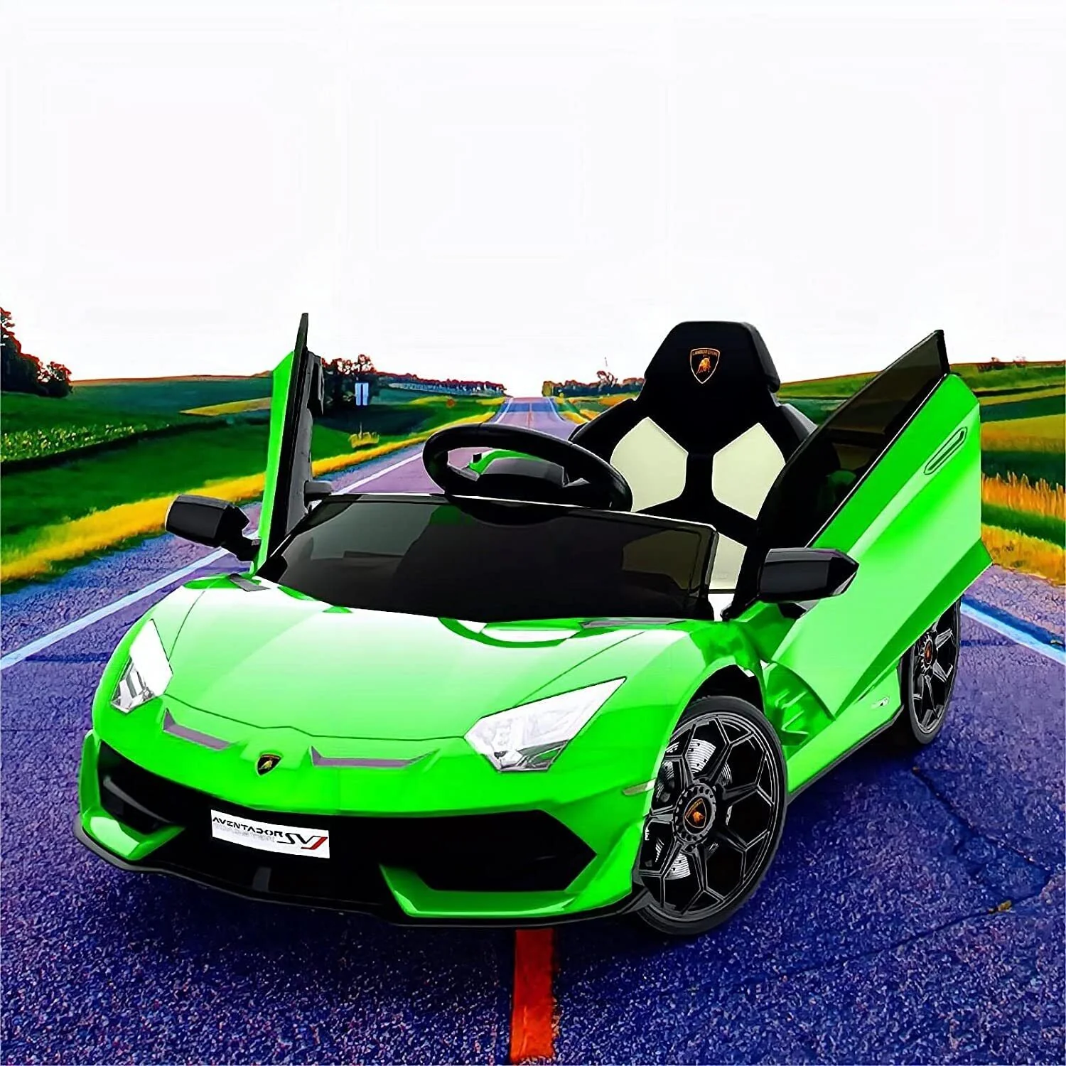 2-in-1 Electric Ride On Sports Car Toy with Remote Control, 12V Battery, 2 Speeds, and LED Lights - Image 13