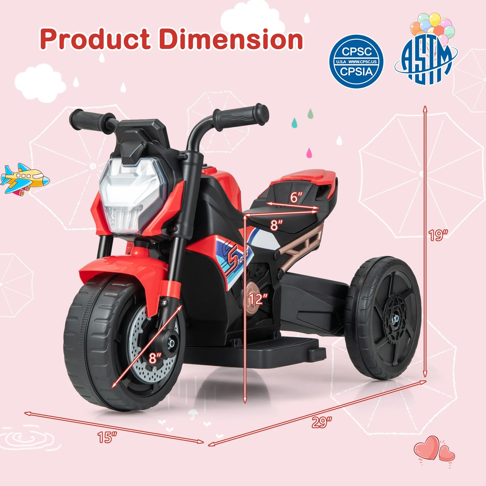 2-in-1 Kids Electric Motorcycle with Detachable Training Wheels, Headlight, and Horn - Image 2