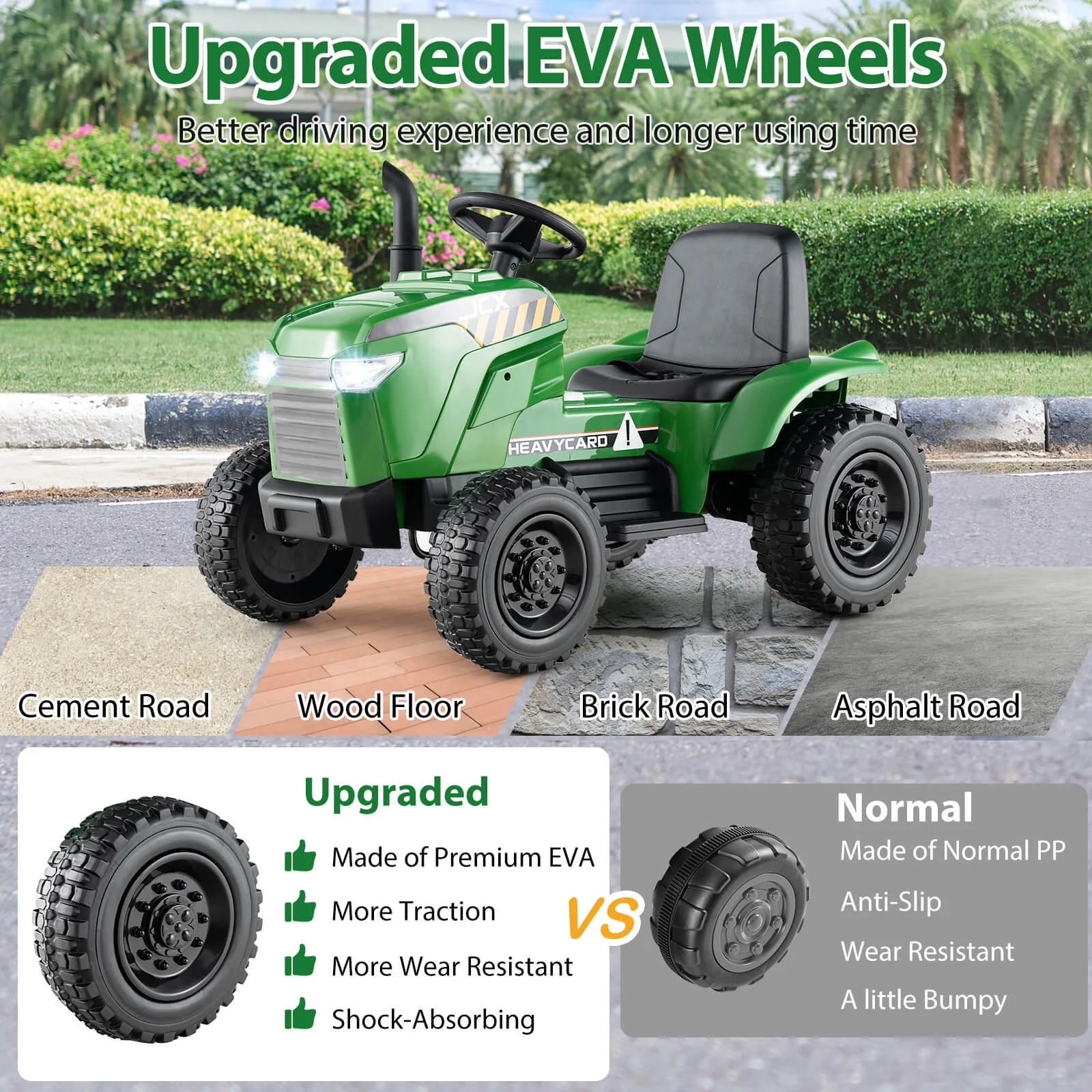 2-in-1 Kids Ride-On Tractor with 12V Battery and Remote Control Toy Car - Image 5