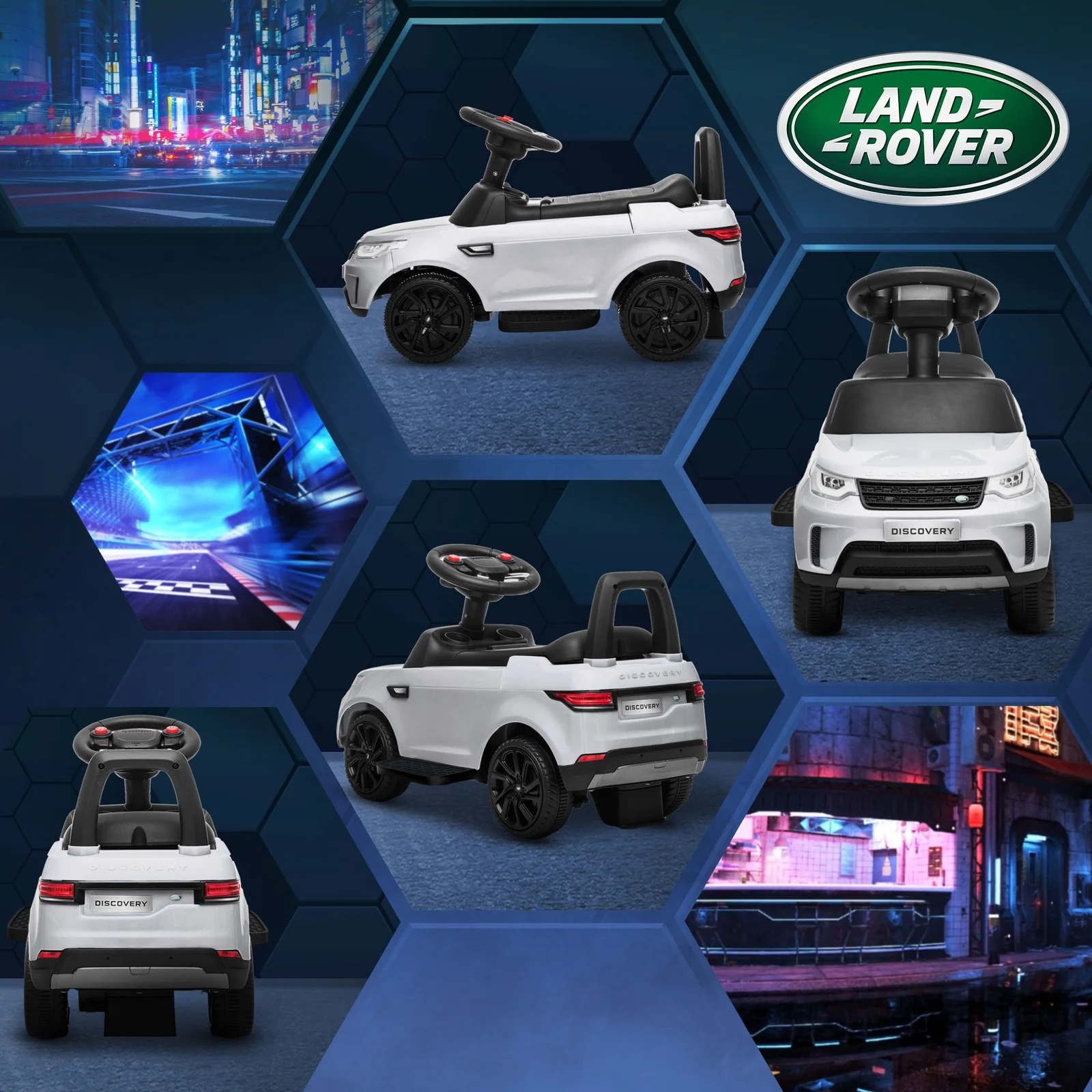1 Land Rover Licensed 6V Ride-On Sliding Car with Music - Image 10