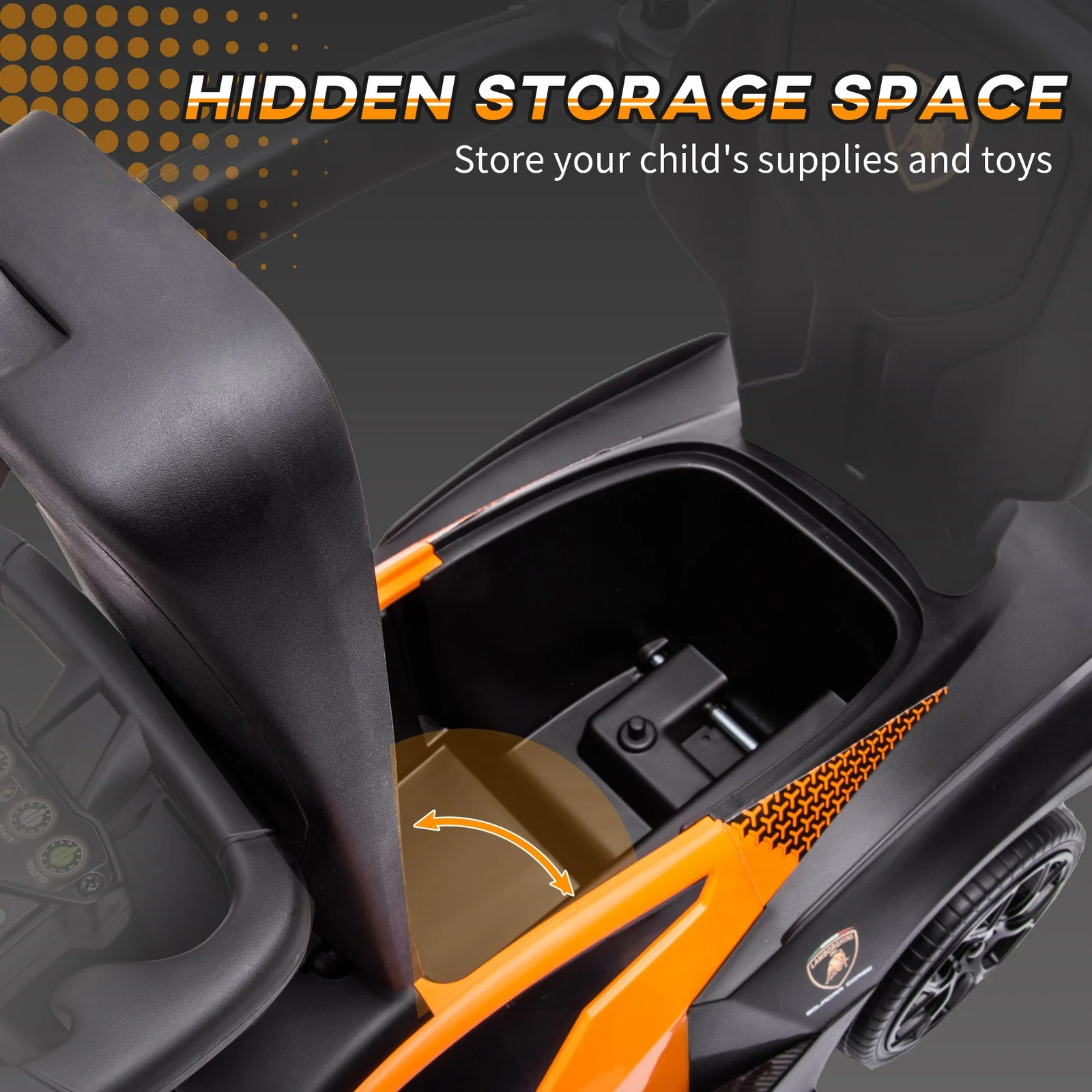 2-in-1 Ride-On Push Manual Toddler Sliding Car Orange Licensed Model SCV12 - Image 6