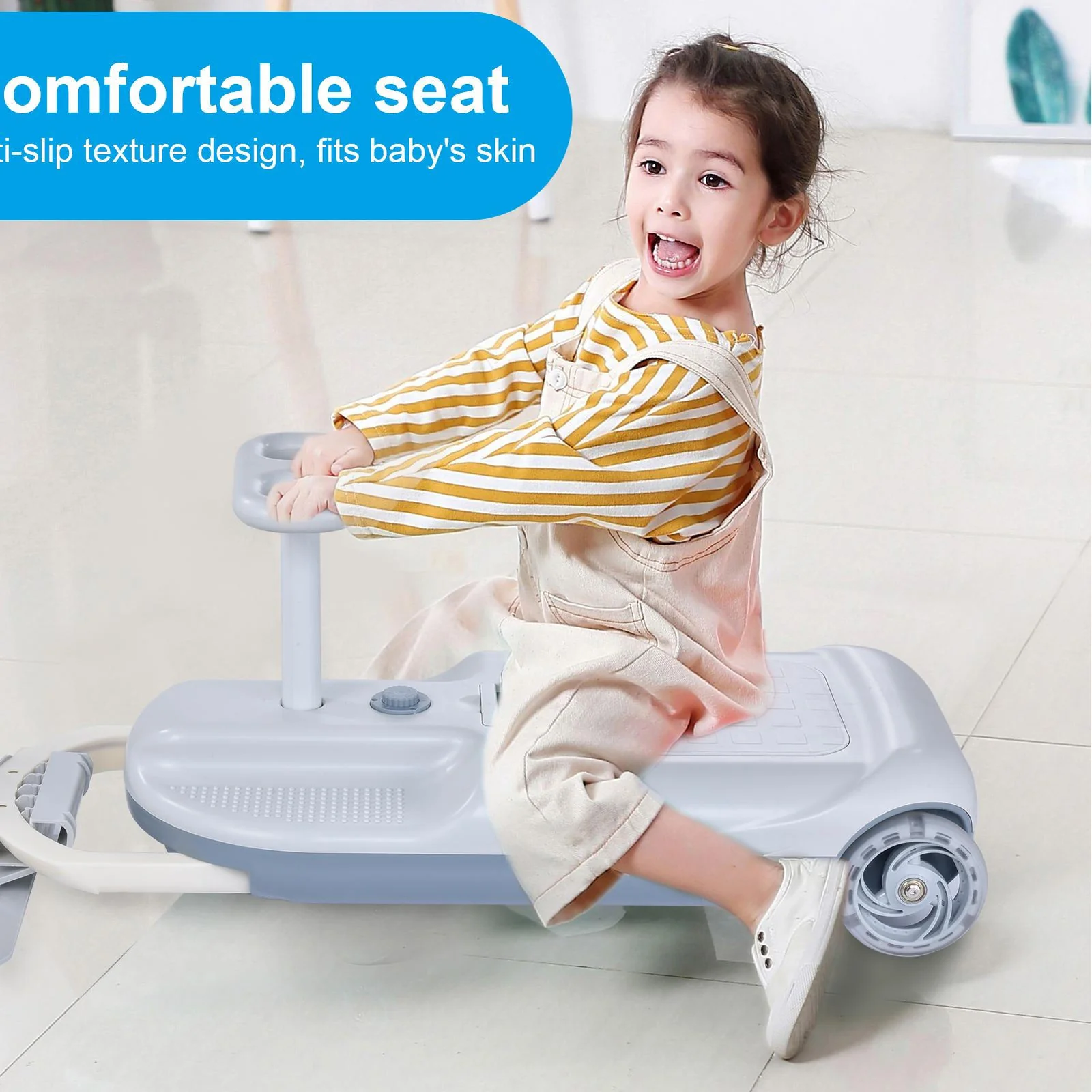 2-in-1 Toddler Electric Ride-On Car and Portable Cleaning Mop Kart - Image 3