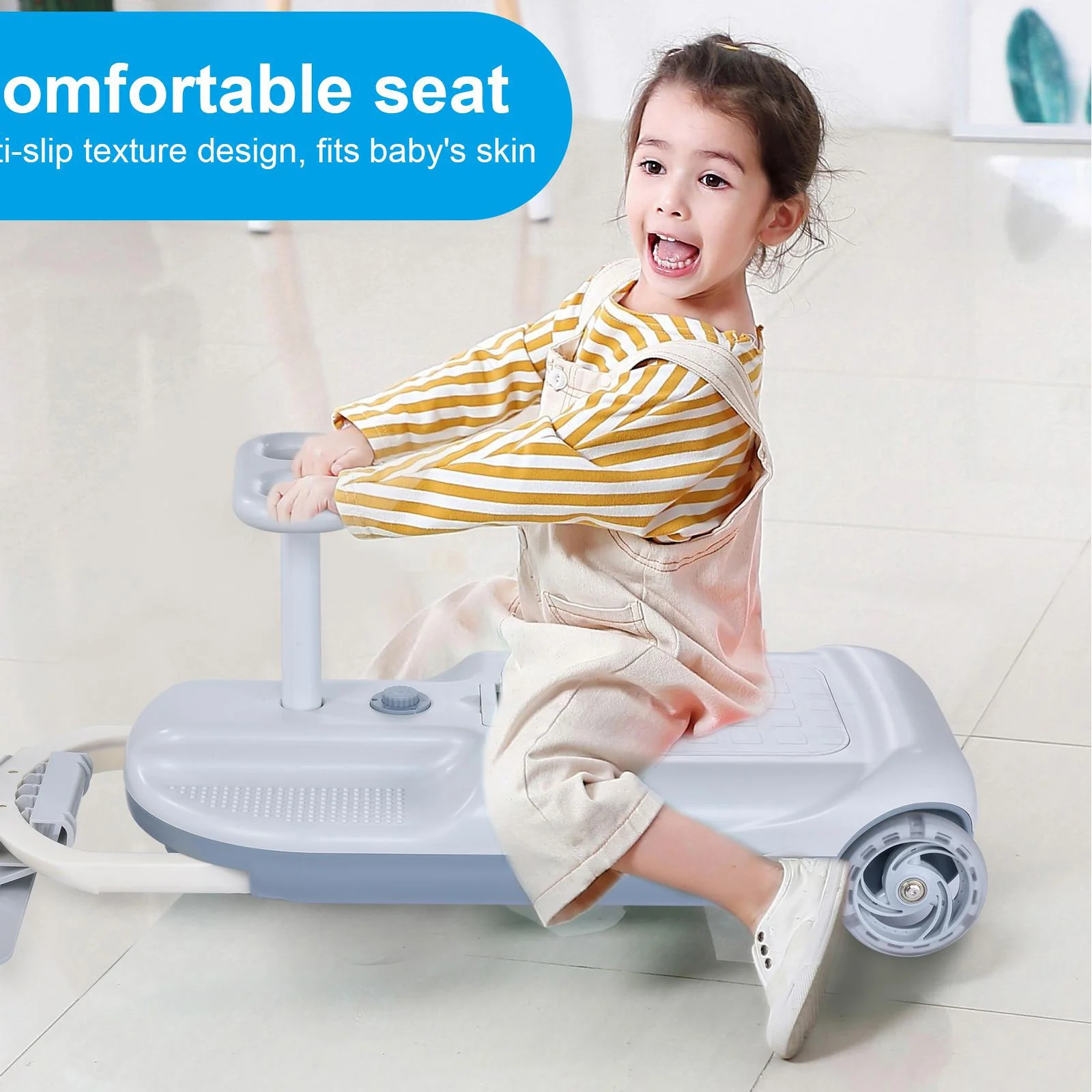 2-in-1 Toddler Electric Car and Portable Cleaning Mop Kart for Kids On-the-Go - Image 3