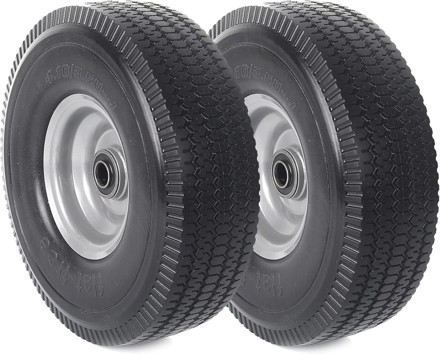 2-Pack 10-Inch Solid Wheels with Extra Bearings for Utility Equipment - Image 3