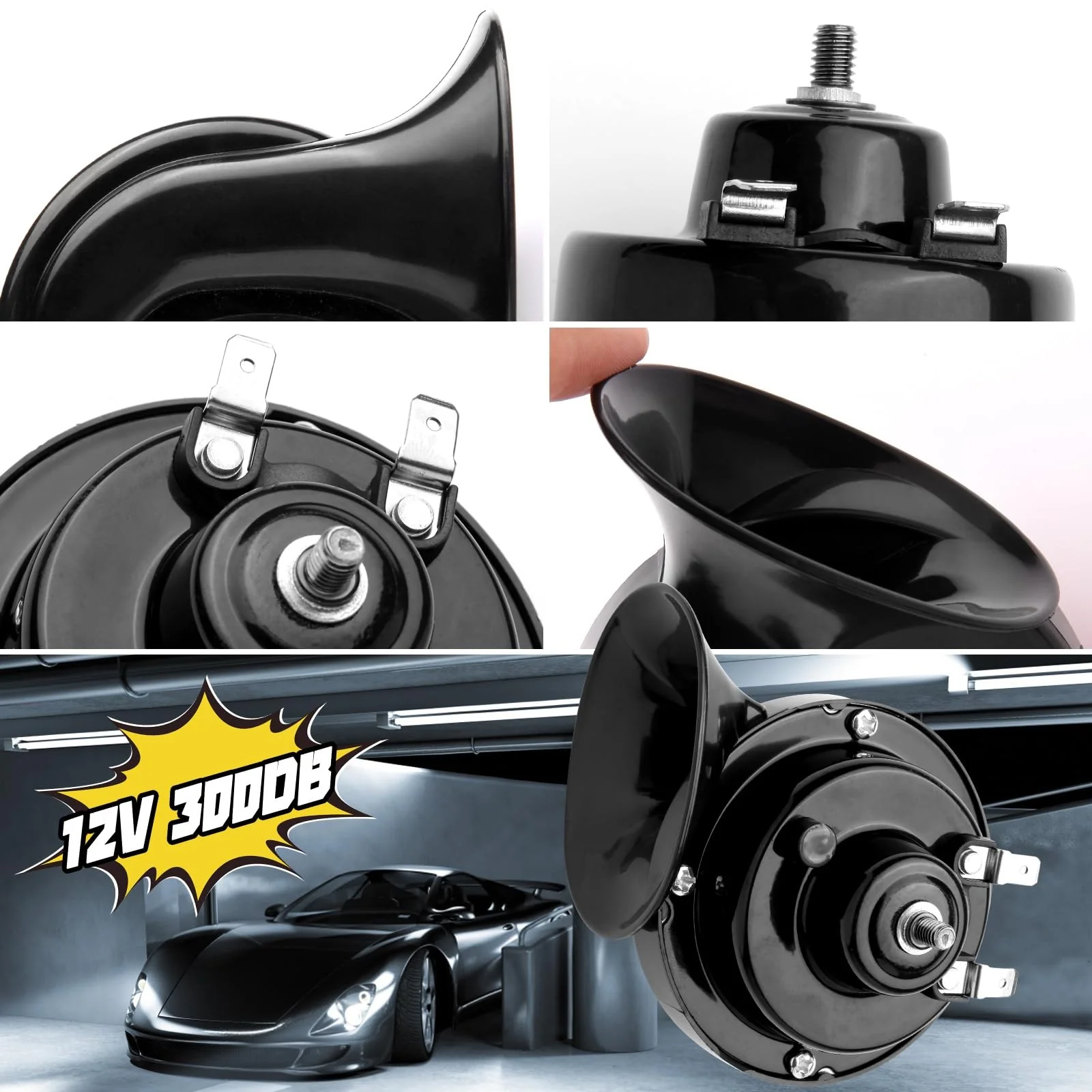 2 Pack 12V 300DB Loud Train Horns for Trucks Cars Motorcycles and Boats - Image 6