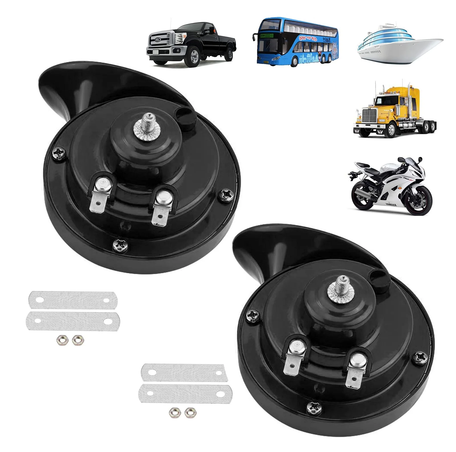 2 Pack 12V 300DB Loud Train Horns for Trucks Cars Motorcycles and Boats - Image 8
