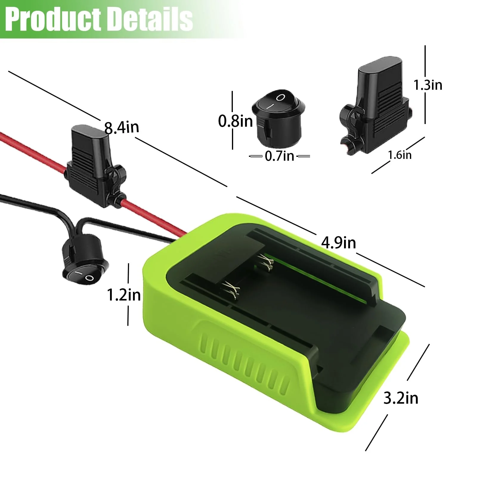 Power Wheels Adapter Set for Ryobi 40V Battery — 14 AWG Power Converter - Image 5