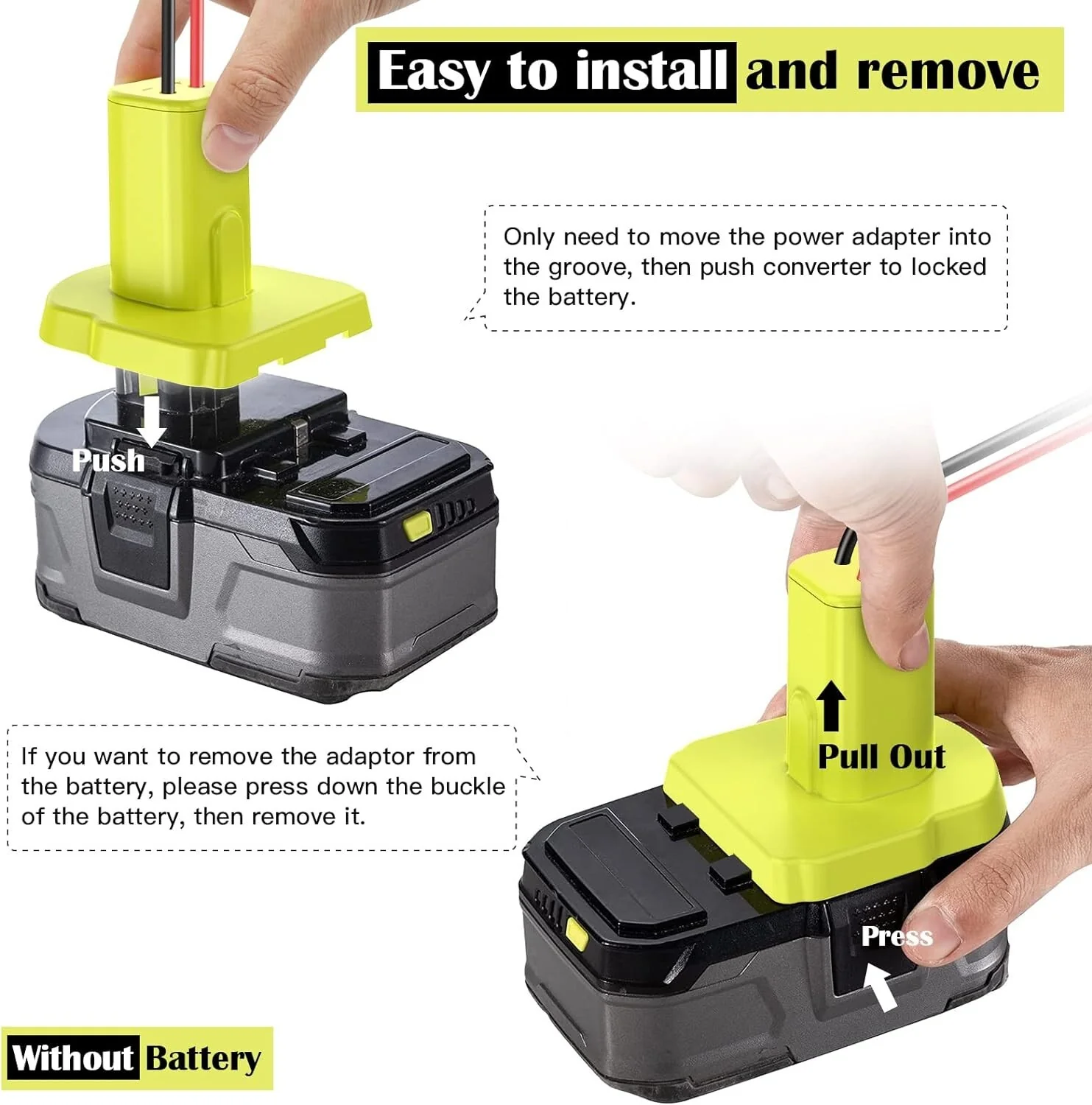 2-Pack 18V Battery Adapter with Fuses and Terminals for DIY Projects - Image 7