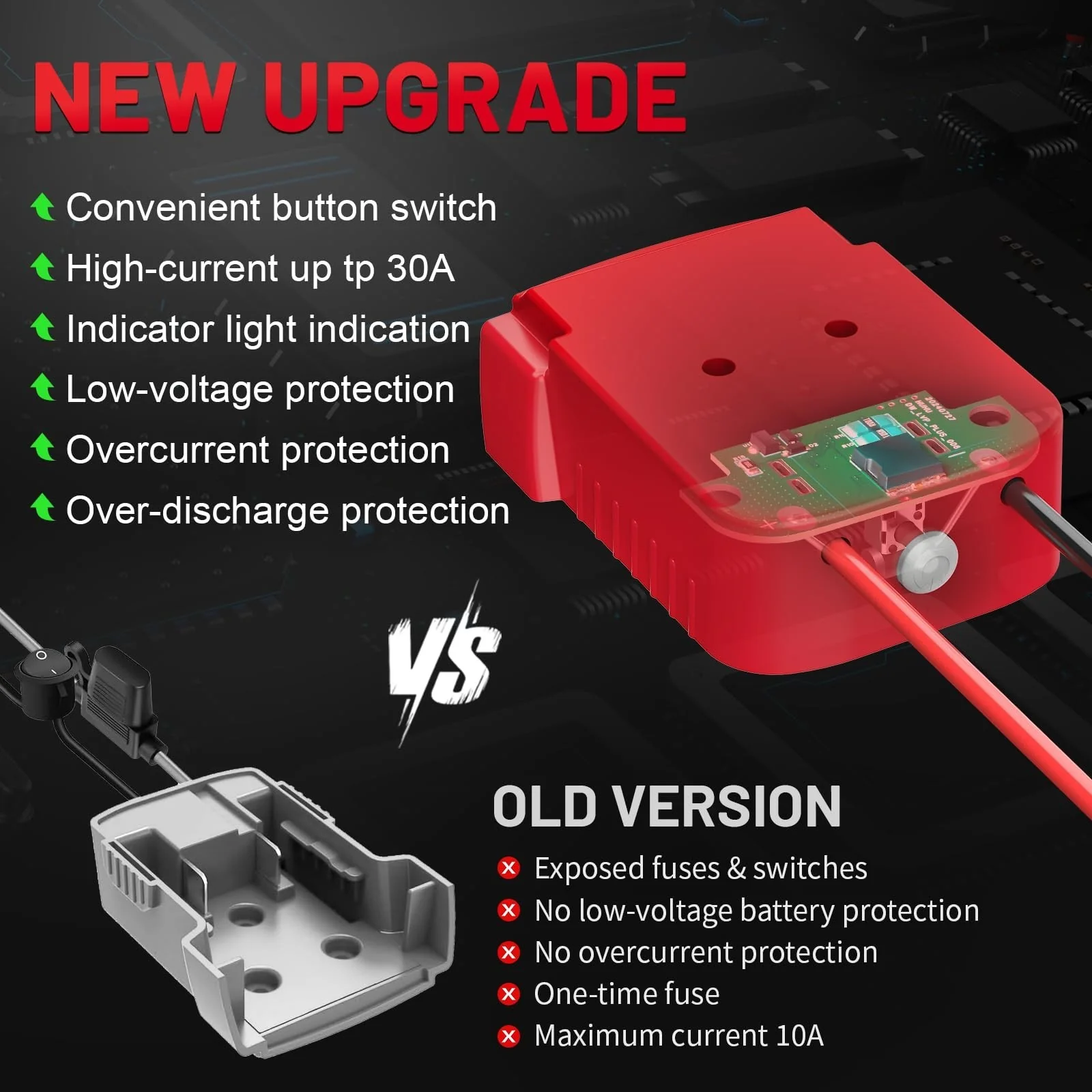 Dual Power Wheel Adapter Set for 18V Battery - Overdischarge Safety, DIY RC C - Image 3