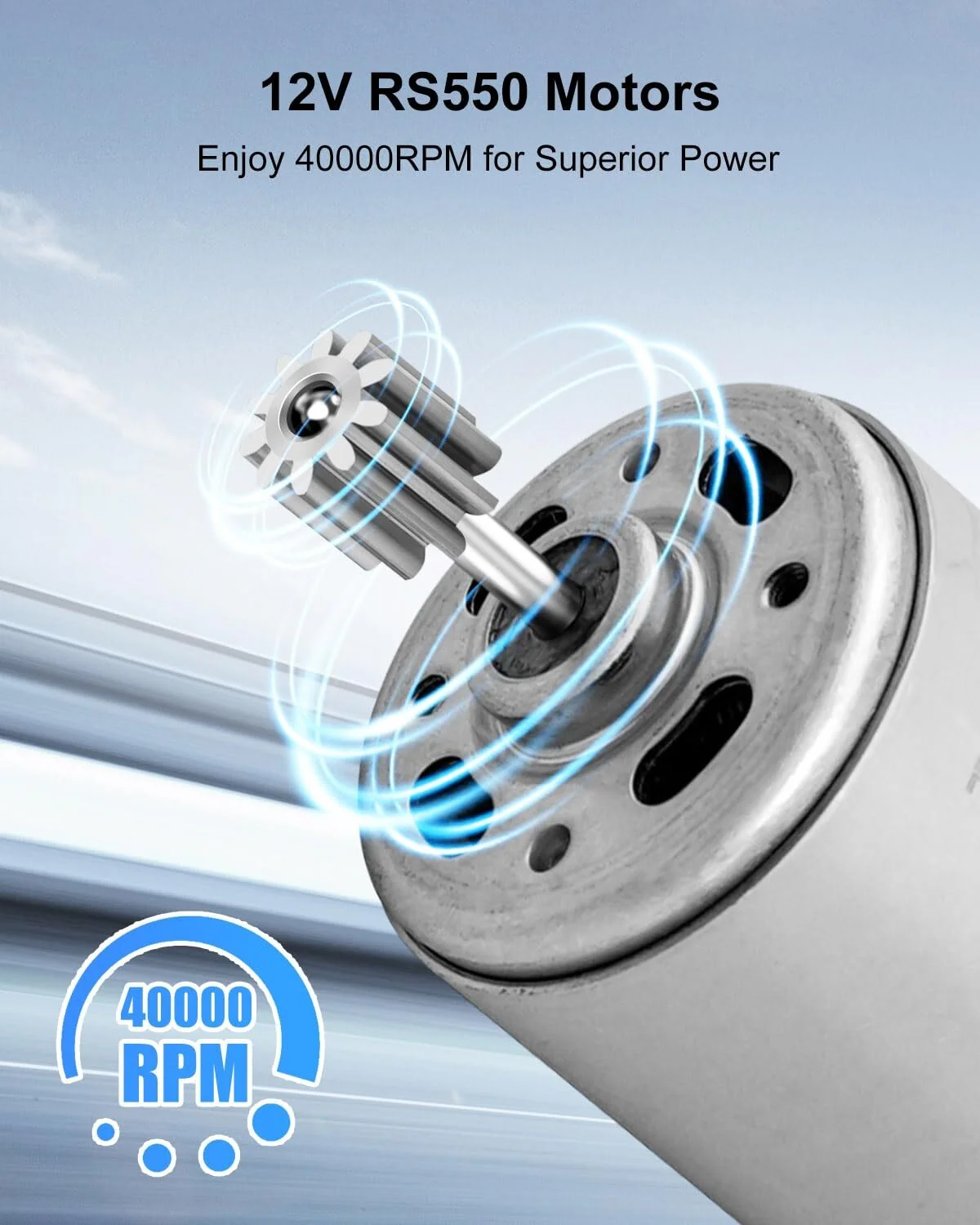 2 Pcs 12V RS550 Electric Motor 40000RPM High-Speed Power Drive Engine for Wheels - Image 6