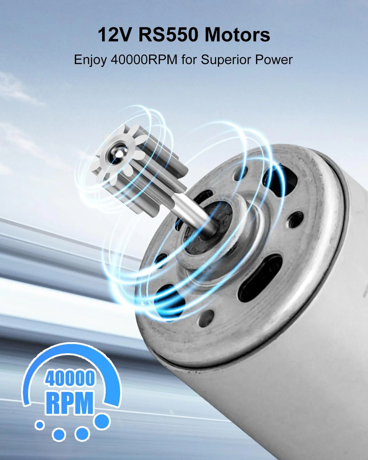 2 Pcs 12V RS550 40000RPM High-Speed Electric Drive Motor for Power Wheel Engine - Image 3
