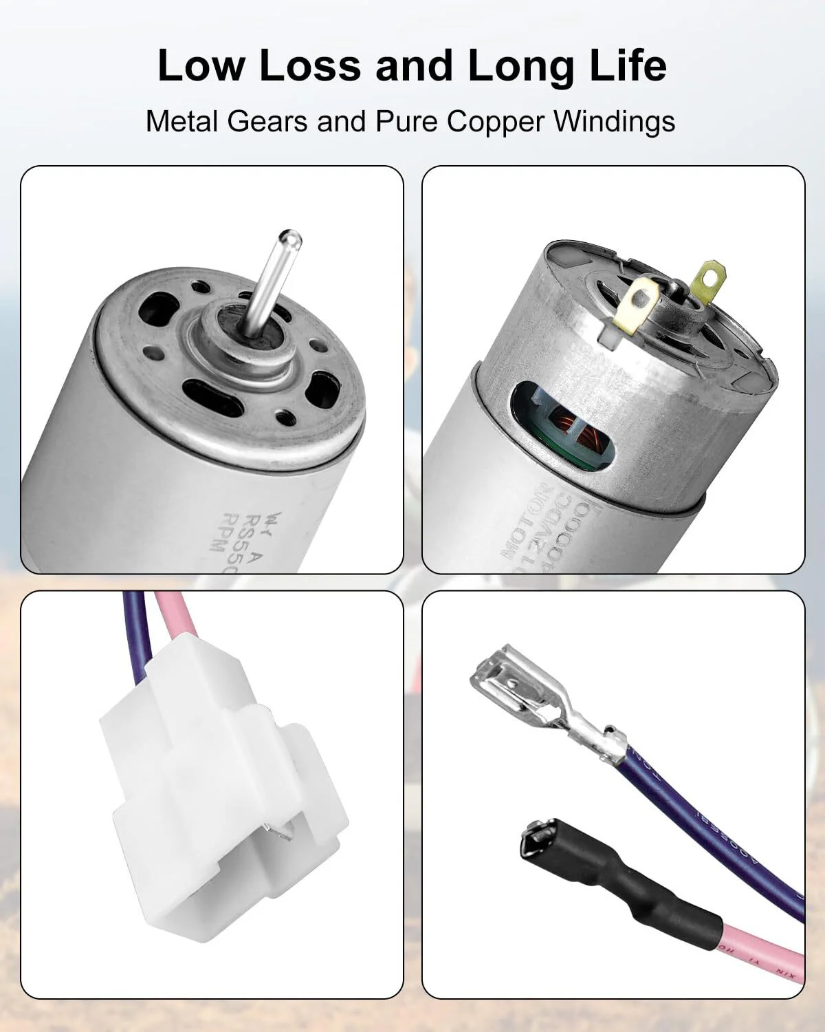 2 Pcs 12V RS550 40000RPM High-Speed Electric Drive Motor for Power Wheel Engine - Image 4