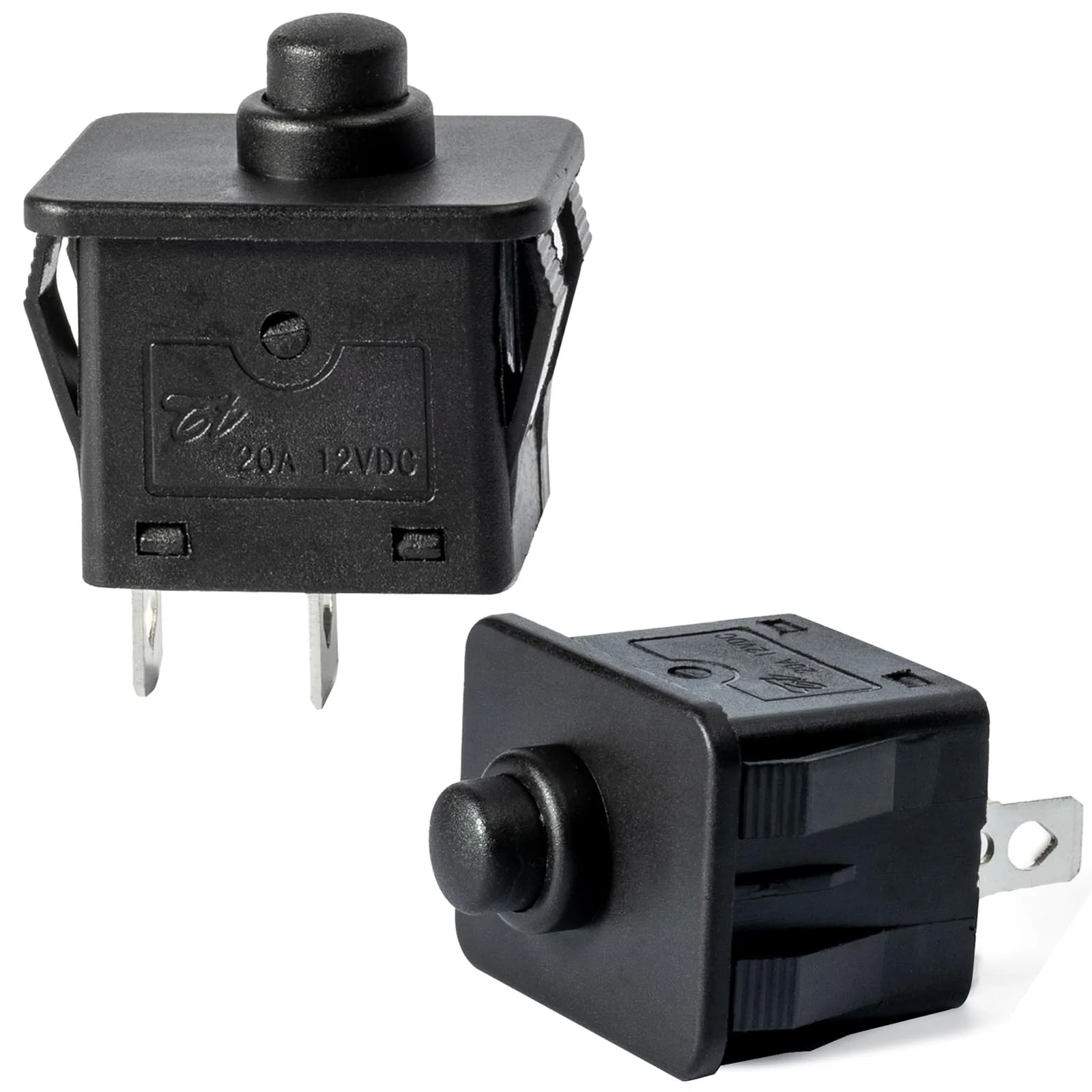 2 Pack 12V 6V 2-Pin Plunger Foot Pedal Switch for Power Wheels