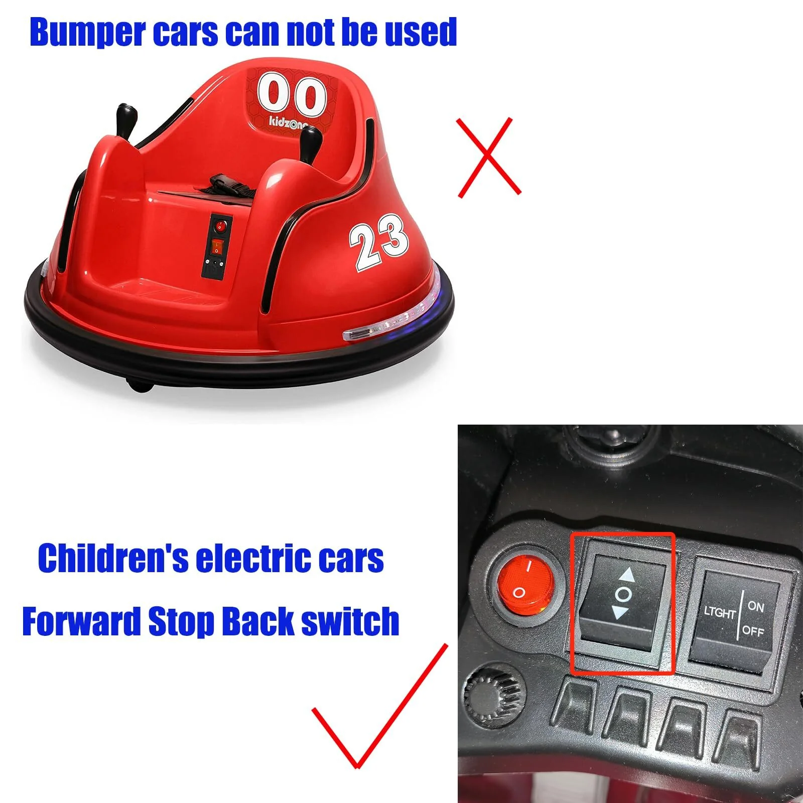 2 Pcs 6V 12V 24V Compatible Power Wheels Forward Stop Back Shift Switch - Image 2