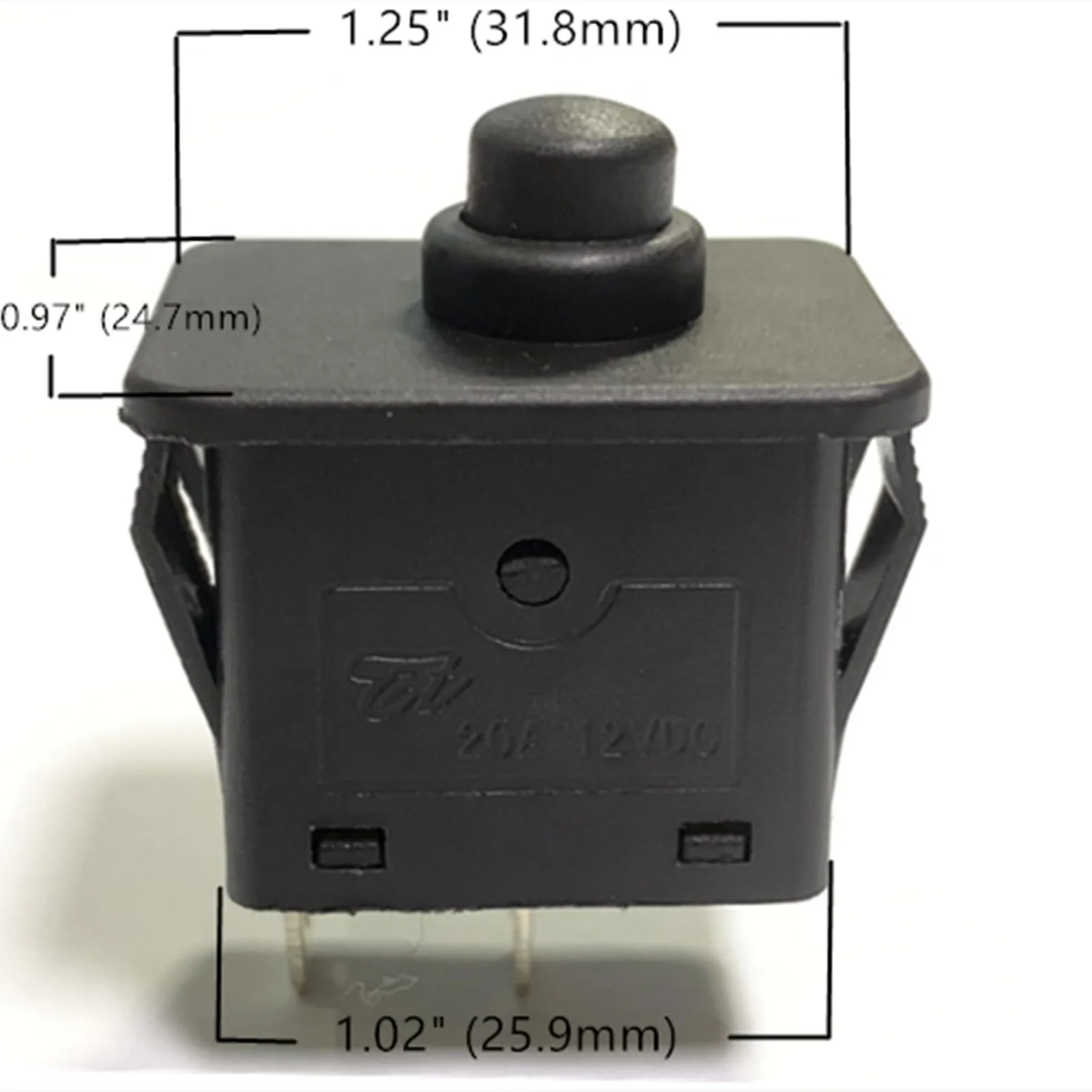 2-Pin Plunger Type Power Switch for 6V and 12V Wheel, Foot, and Pedal Control - Image 2