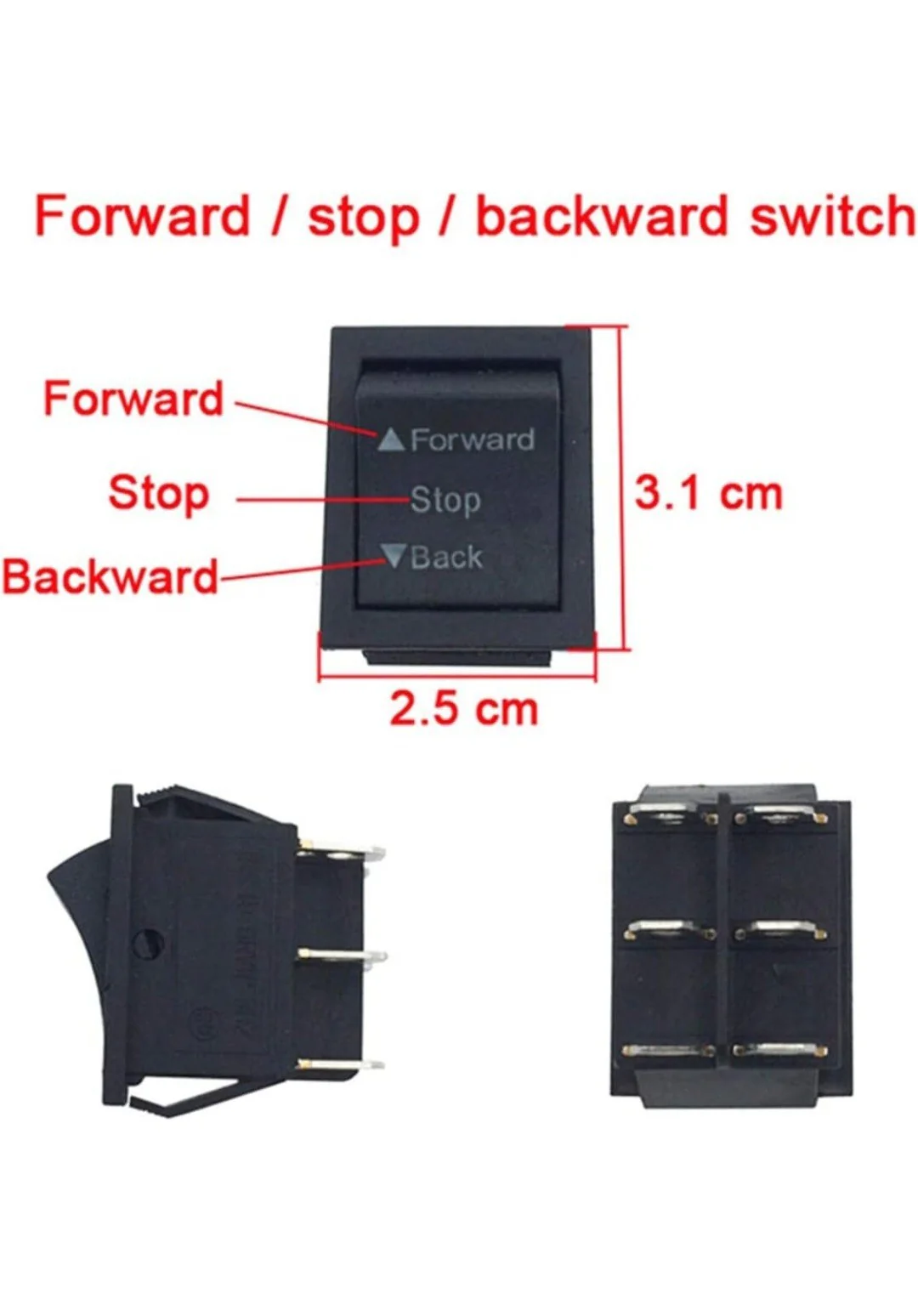 2-Piece Electric Powered Children's Toy with Forward, Stop, Backward, Shift, and Switch Accessories - Image 2