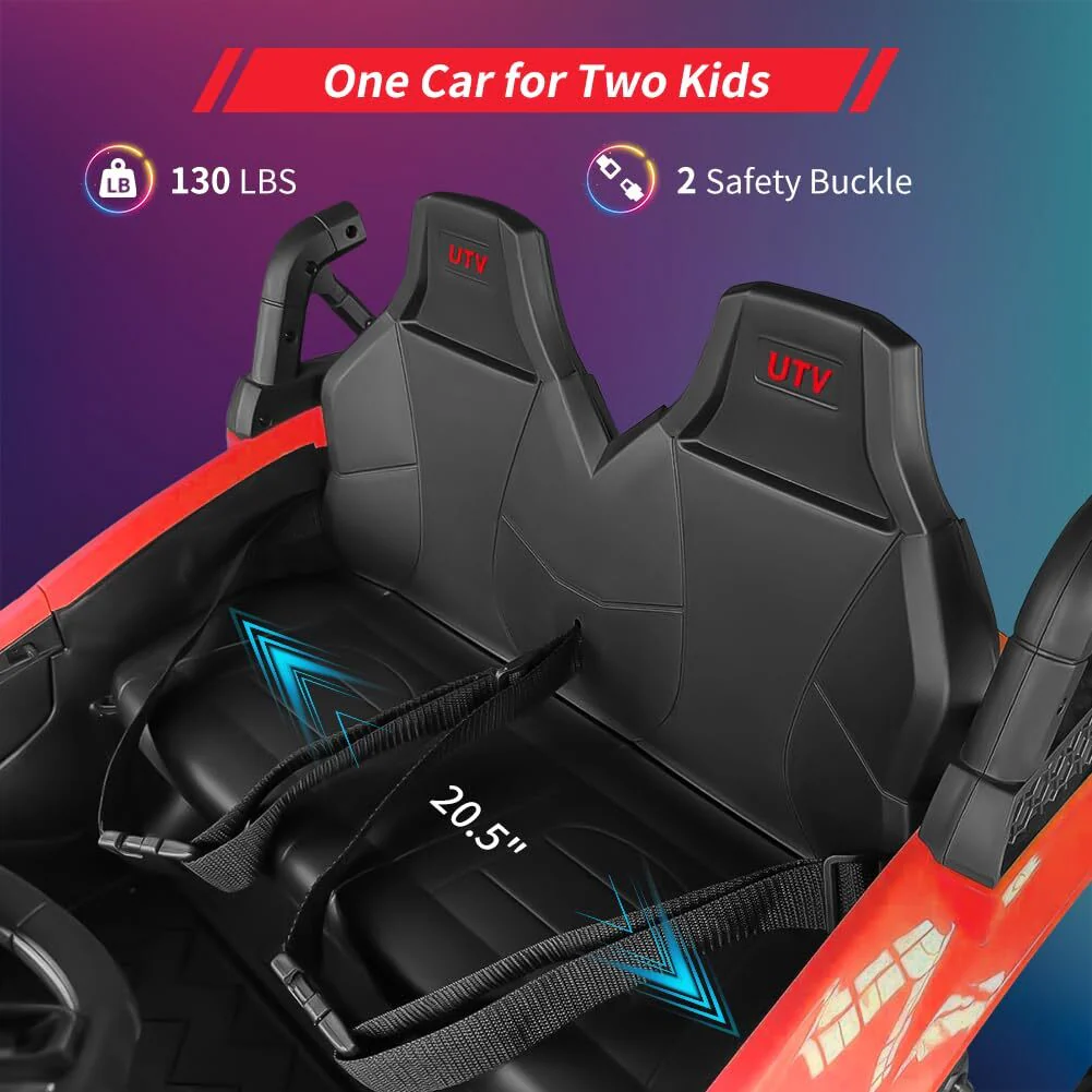 2-Seat 24V Electric Ride-On UTV Truck for Kids with Remote Control - Image 9