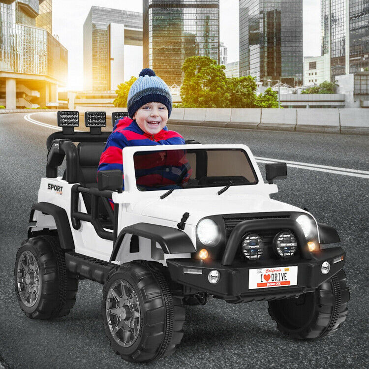 2-Seat Pink Ride on Car with Remote Control, LED Lights, and Music for Toddlers - Image 4