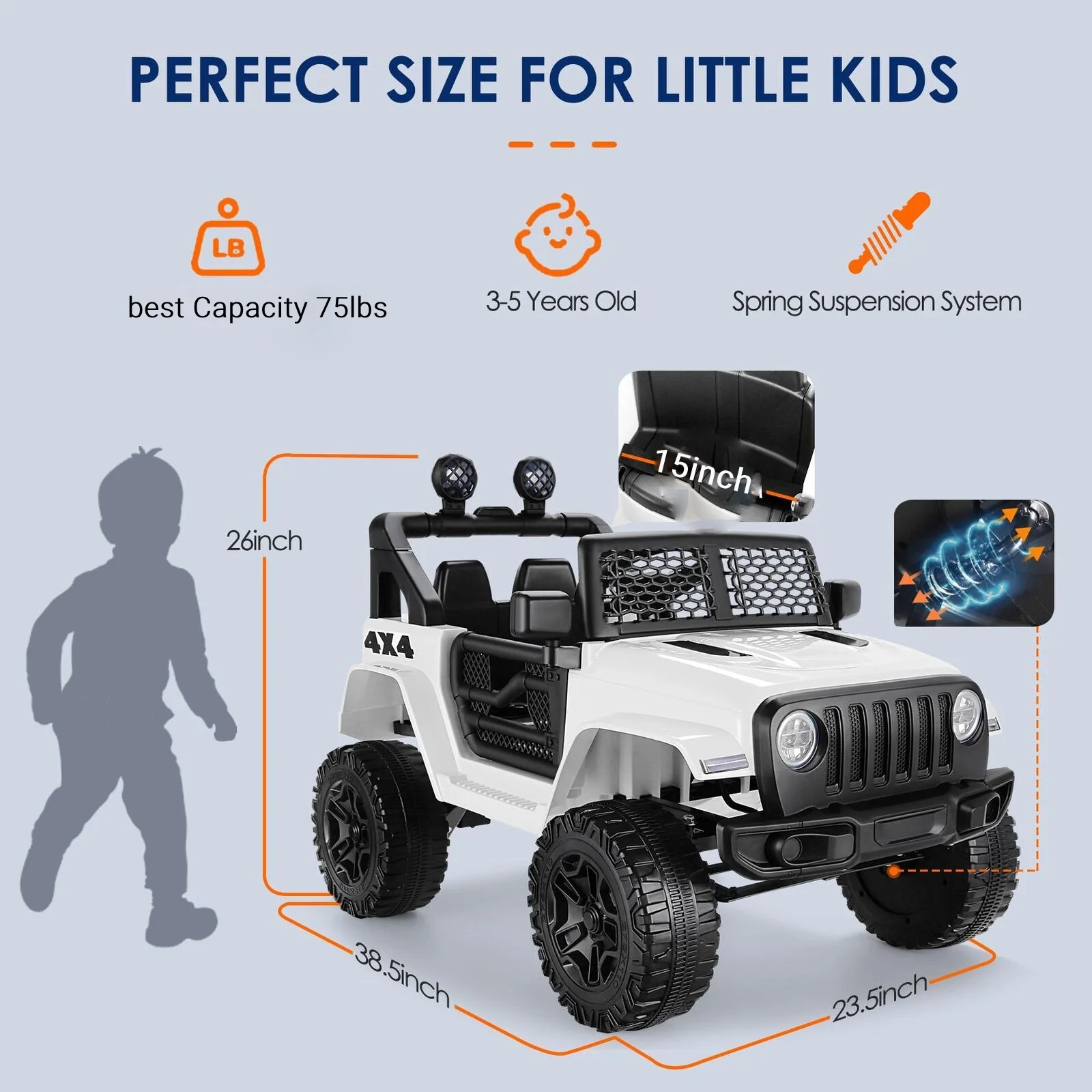 2-Seater 12V Electric Ride-On Car for Kids with MP3 Player - Perfect Gift for Hours of Fun! - Image 8