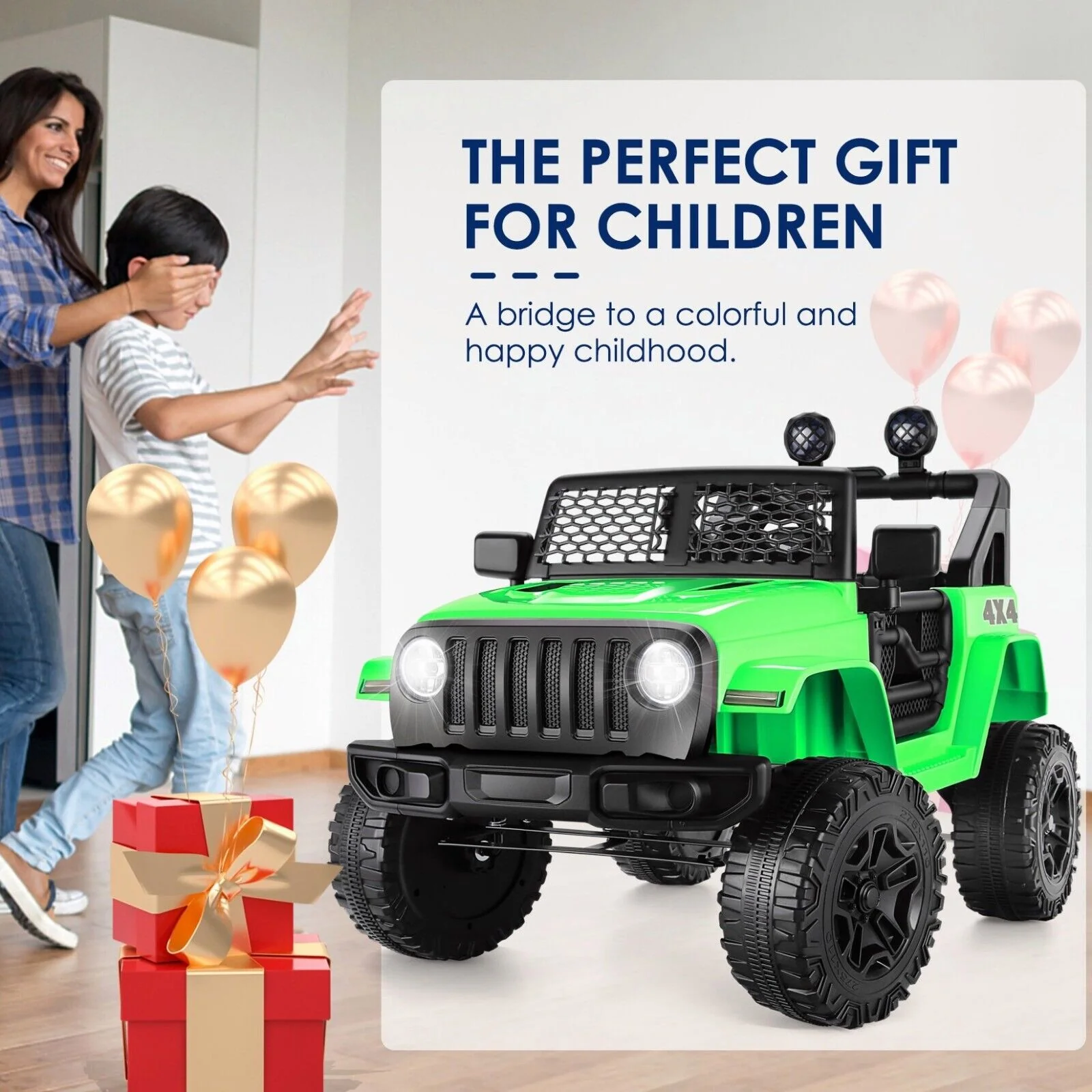 2-Seater 12V Electric Ride-On Truck with Bluetooth, LED Music, and Remote Control for Kids - Image 26