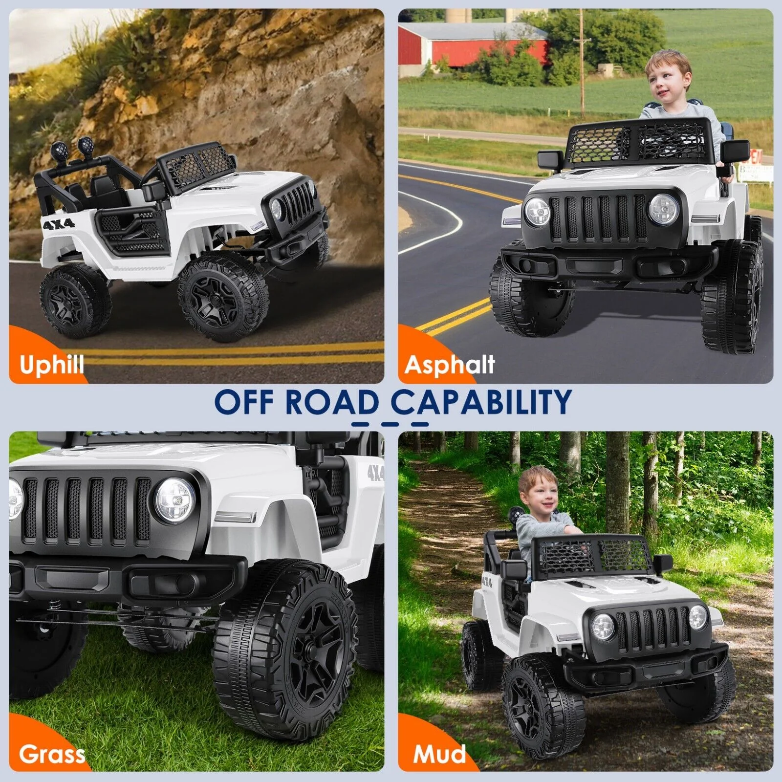 2-Seater 12V Ride-On Truck Toy with 2.4G Remote Control for Kids - Image 34