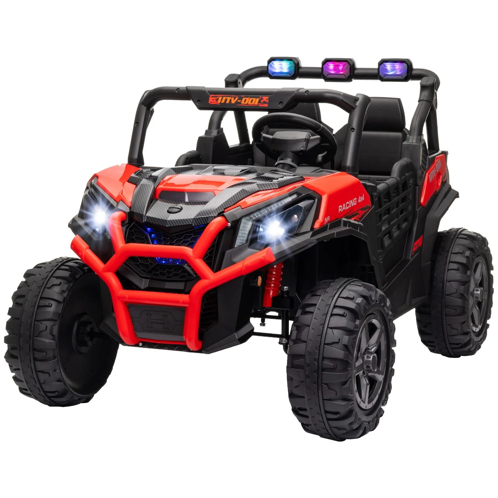 2-Seater 24V Electric Kids Car with Remote Control Red - Image 4