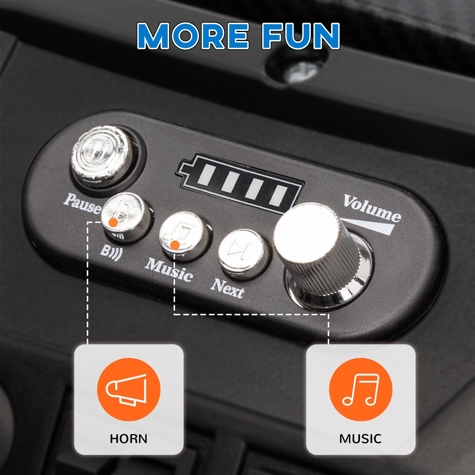 2-Seater 24V Electric Kids Car with Remote Control and Music - Image 11
