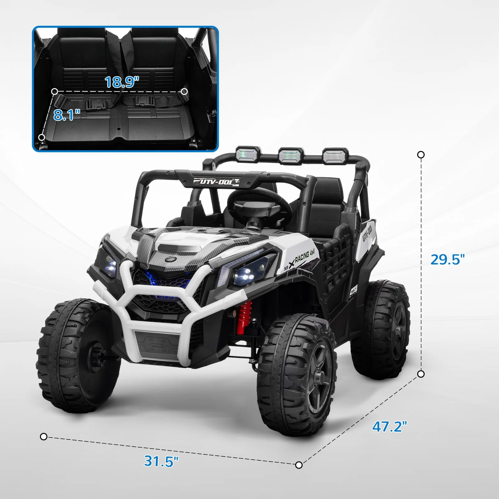 2-Seater 24V Electric Kids Car with Remote Control and Music - Image 3