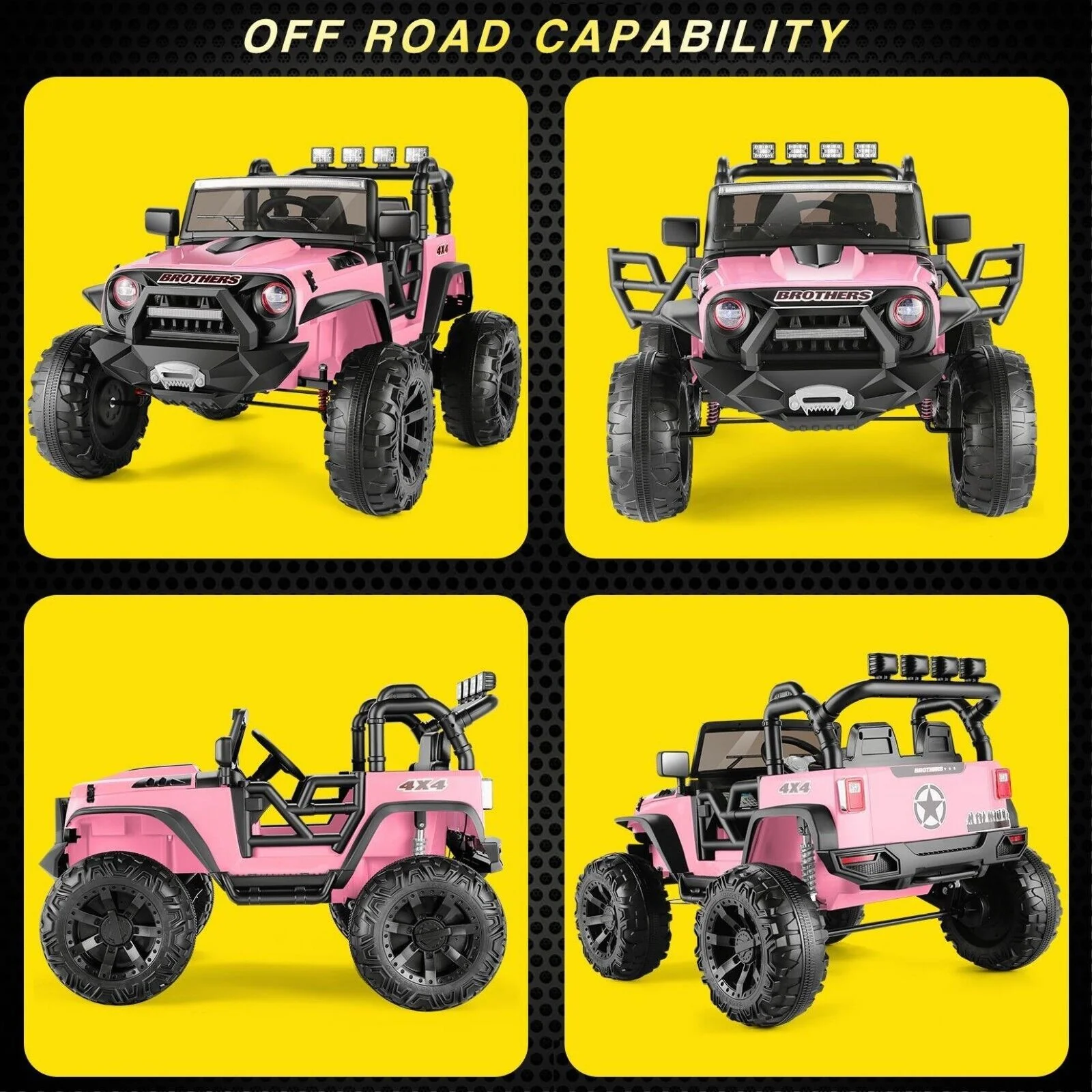 2-Seater 24V Electric Jeep for Kids with Remote Control and 2X200W Battery Power - Image 14