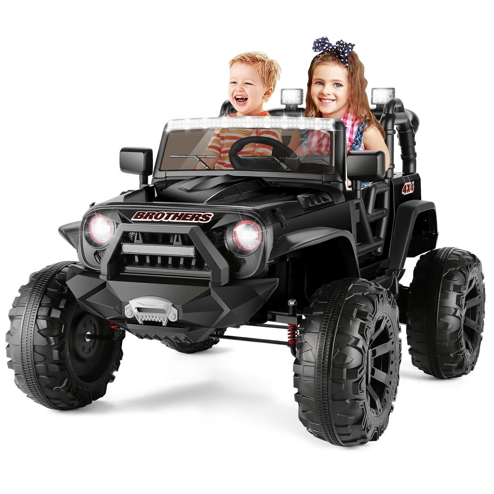 2-Seater 24V Electric Ride-On Truck for Kids Ages 3-8 with Remote Control and 400W Motor - Image 4
